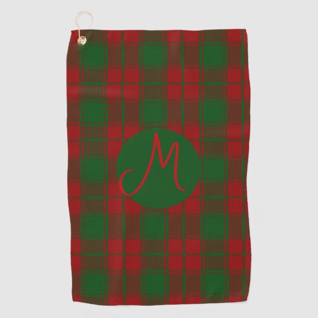 Serviette De Golf Monogramme Tartan de Middleton (Devant)
