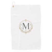 serviette de golf monogramme vintage