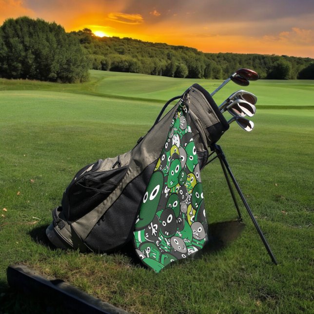 Serviette De Golf Monstre vert (Golf Towel)