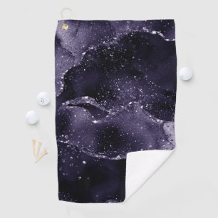Serviette De Golf Moody Agate   Midnight Indigo Deep Purple Glam