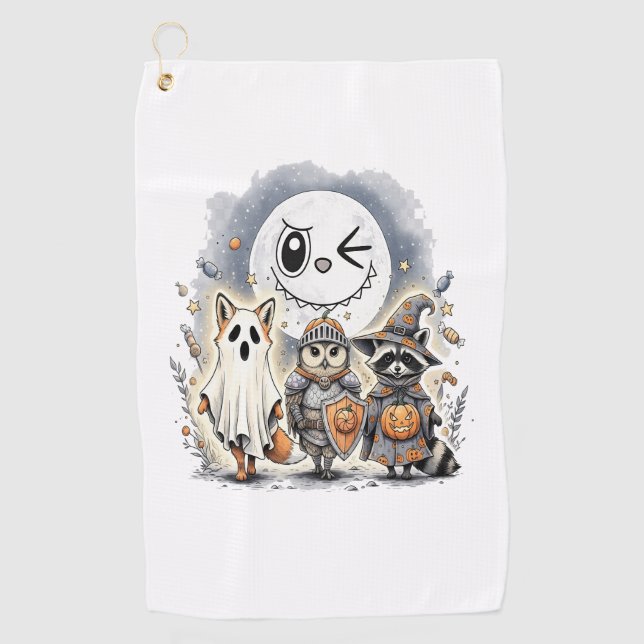 Serviette De Golf Moon Knight Raccoon Halloween (Devant)