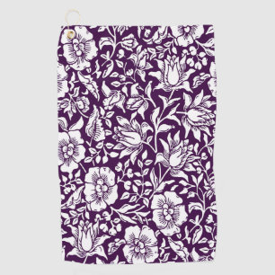 Serviette De Golf Morris Vintage violet et blanc motif floral