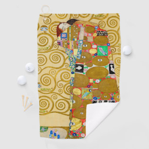 Serviette De Golf Mosaïque d'accomplissement de Klimt : Frise vintag