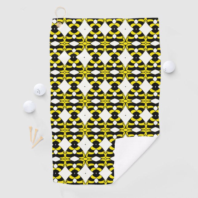 Serviette De Golf Mosaïque de diamants (En situation)