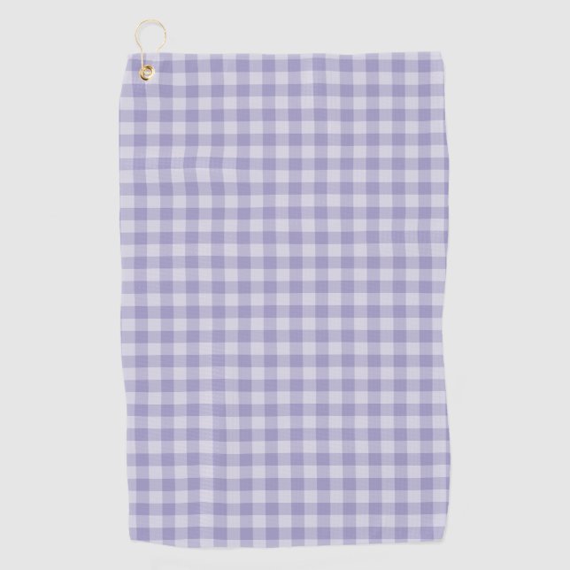 Serviette De Golf Motif à carreaux violets (Devant)