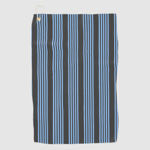 Serviette De Golf Motif à cinq bandes bleu et charbon