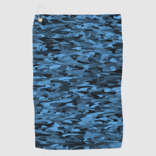 Serviette De Golf Motif Abstrait Bleu Noir