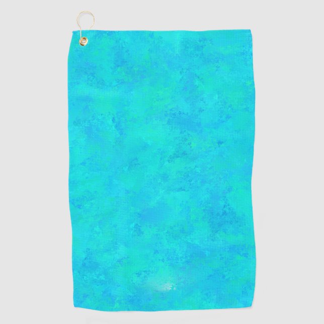 Serviette De Golf Motif Abstrait Bleu Turquoise (Devant)