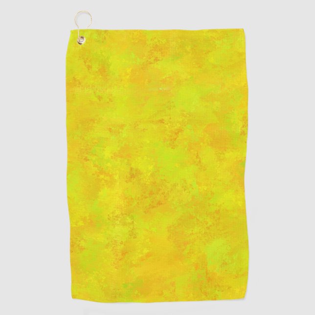Serviette De Golf Motif Abstrait Jaune Orange Vert (Devant)