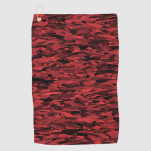 Serviette De Golf Motif Abstrait Rouge Noir