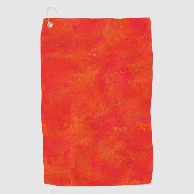 Serviette De Golf Motif Abstrait rouge orange (Devant)