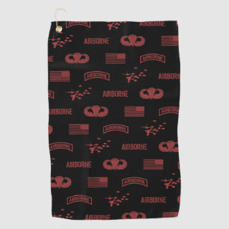 Serviette De Golf Motif aéroporté (rouge)
