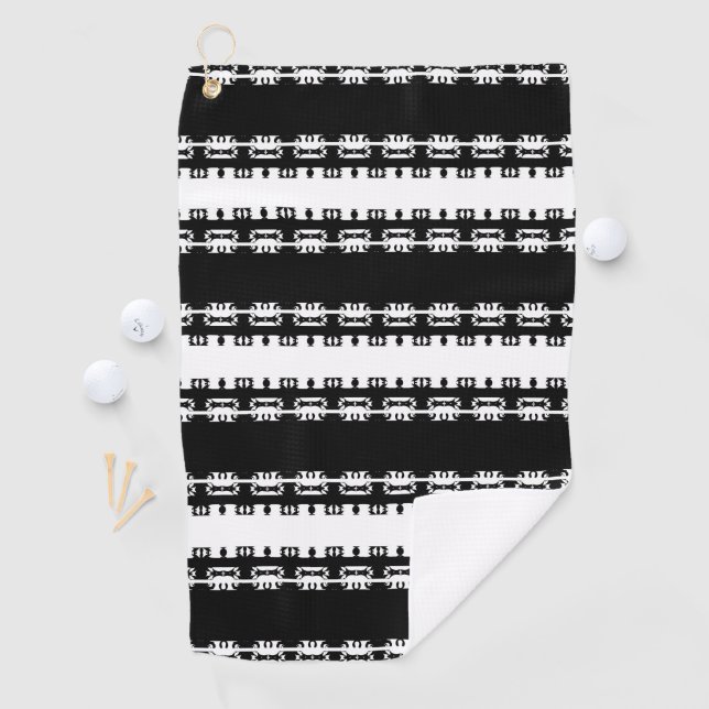 Serviette De Golf Motif africain Ebony Rhythm (En situation)