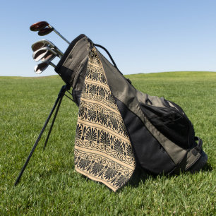 Serviette De Golf Motif arabesque méditerranéen grec marron