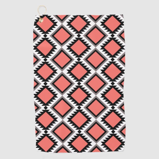 Serviette De Golf Motif Aztec (Devant)