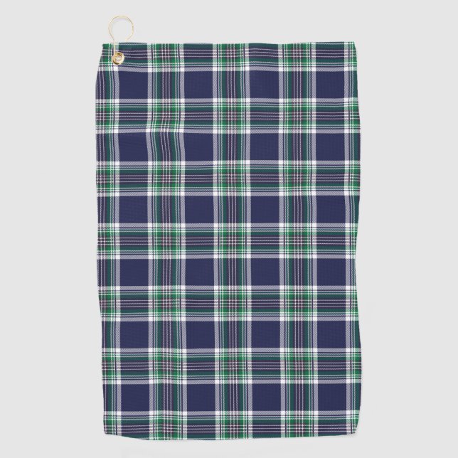 Serviette De Golf Motif bleu vert tatan plaid (Devant)