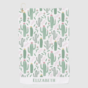 Serviette De Golf motif botanique de Cactus personnalisé