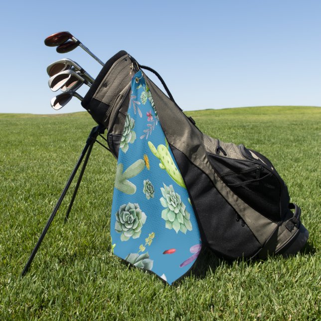 Serviette De Golf Motif Cactus 5 (Vert)