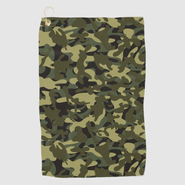Serviette De Golf Motif camouflage Euro printemps (Devant)