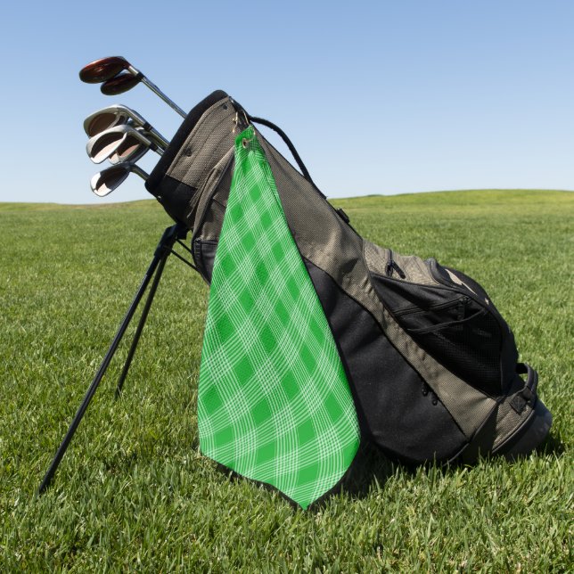 Serviette De Golf Motif carreaux vert vif (Vert)