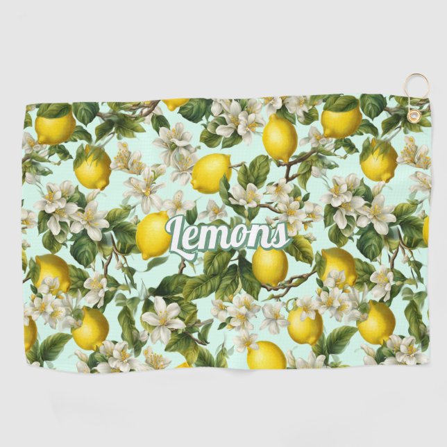 Serviette De Golf Motif Citrons (Horizontal)