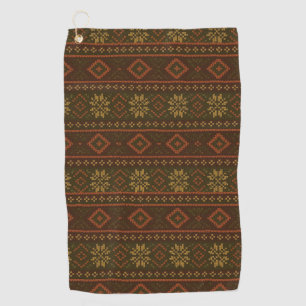 Serviette De Golf Motif classique d'automne île-fair / colorwork