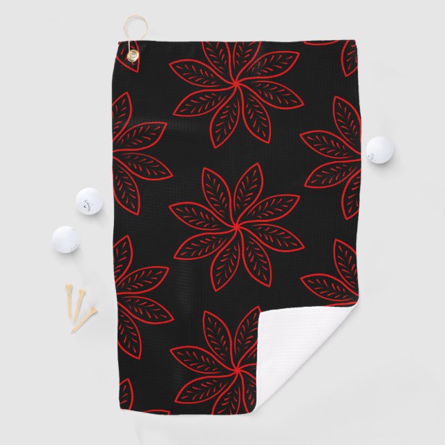 Serviette De Golf Motif criminel sur noir (En situation)