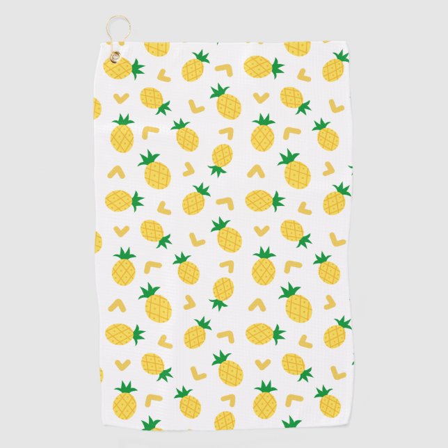 Serviette De Golf Motif d'ananas mou et drôle (Devant)