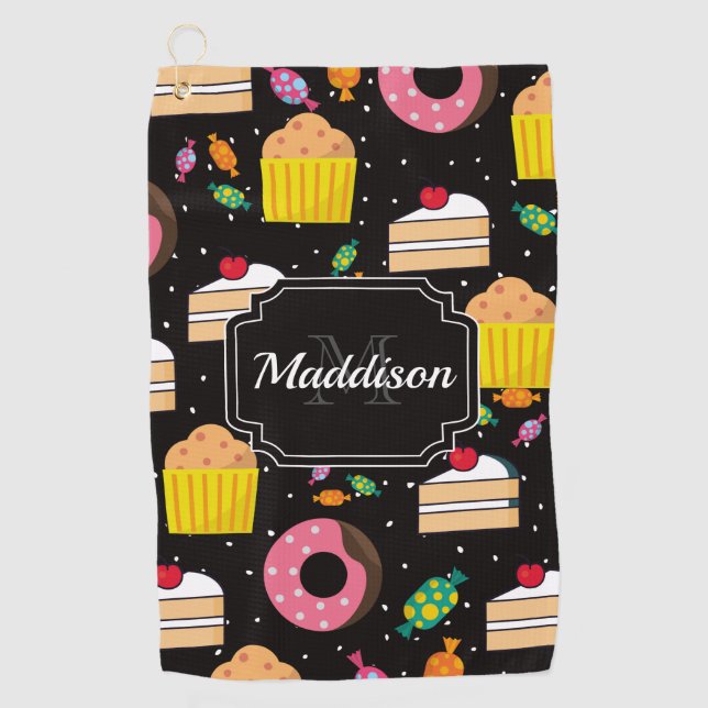Serviette De Golf Motif de bonbons mignon (Devant)
