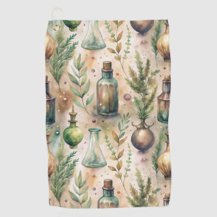 Serviette De Golf Motif de bouteilles apothécaires vintages (3)