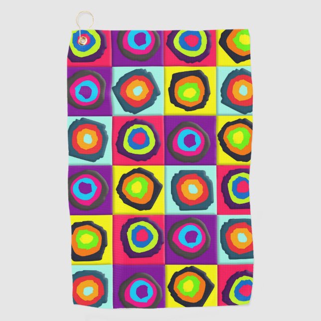 Serviette De Golf motif de cercles (Devant)