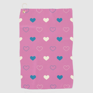 Serviette De Golf Motif de cœur simple et mignon