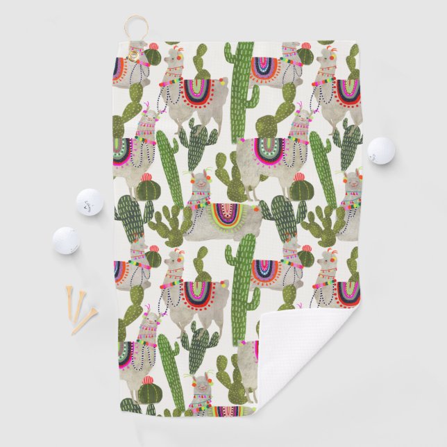 Serviette De Golf Motif de collection Llamarama (En situation)