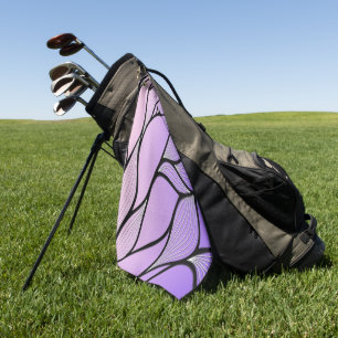 Serviette De Golf Motif de congé créatif Pearlescent violet