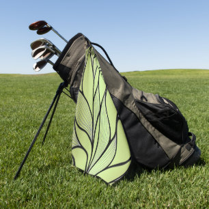 Serviette De Golf Motif de congé créatif vert olive