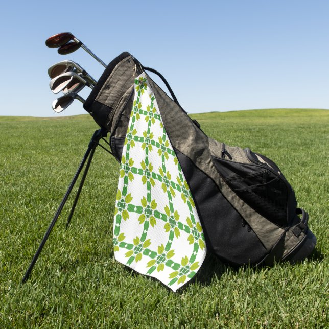 Serviette De Golf Motif de feuille, motif de feuilles, feuilles vert (Vert)