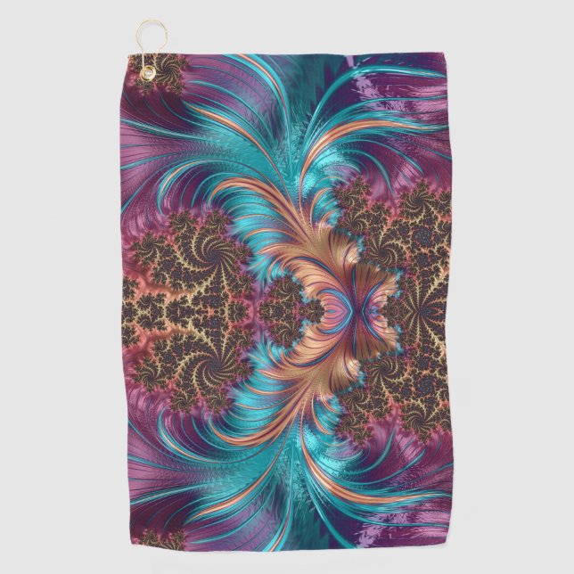 Serviette De Golf Motif de fractale tourbillonnant (Devant)