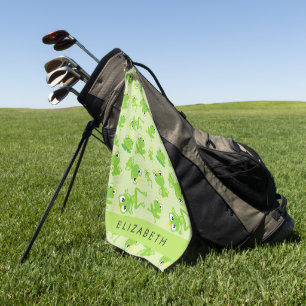 Serviette De Golf Motif de grenouille, Grenouille verte, Prince de g