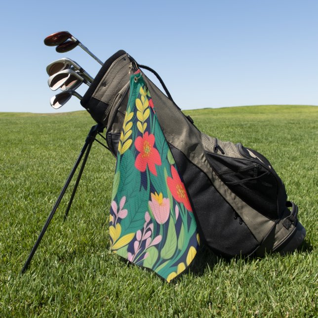 Serviette De Golf Motif de jungle (Vert)