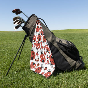 Serviette De Golf Motif De Ladybugs, Mignons Ladybugs, Red Ladybugs