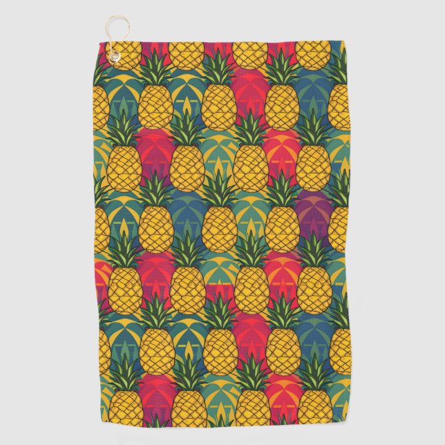 Serviette De Golf Motif de l'ananas  (Devant)