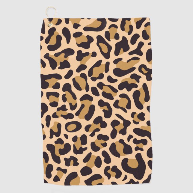 Serviette De Golf Motif de Leopard (Devant)