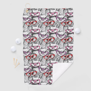 Serviette De Golf Motif de lunettes de hibou