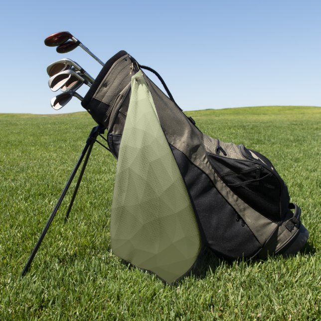 Serviette De Golf Motif de maillage géométrique dégradé vert clair d (Vert)