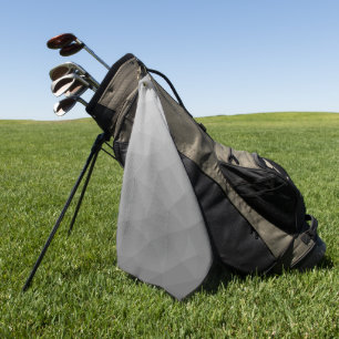 Serviette De Golf Motif de maille géométrique à dégradé gris