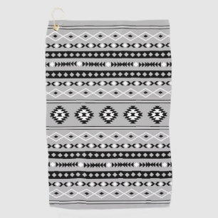 Serviette De Golf Motif de motifs mixtes noir blanc aztèque