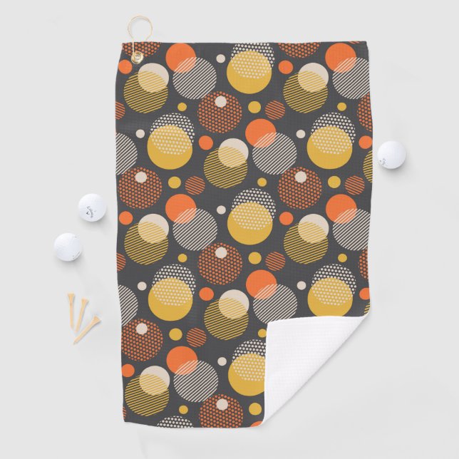 Serviette De Golf Motif de rayure de point de polka (En situation)