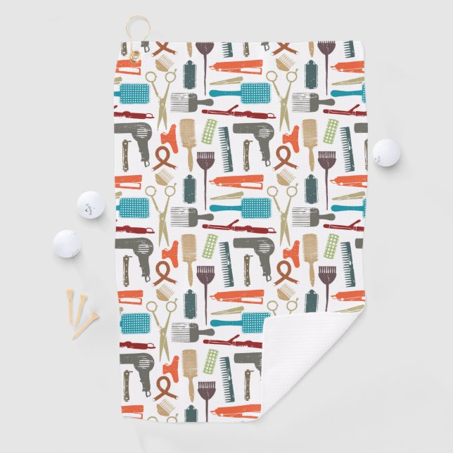 Serviette De Golf Motif de soins capillaires (En situation)