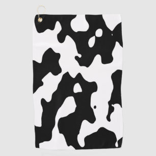 Serviette De Golf Motif de vache noir et blanc