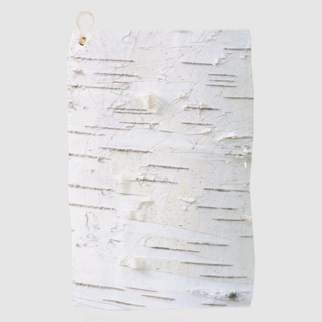 Serviette De Golf Motif d'écorce de bouleau (Devant)